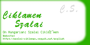 ciklamen szalai business card